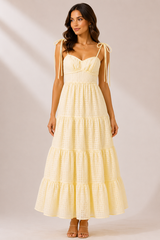Buttercream Bliss Tiered Maxi Dress